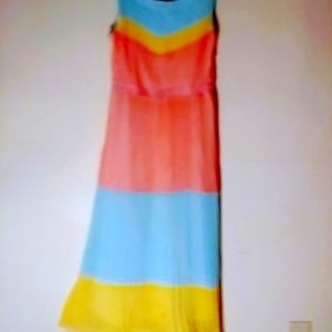 Beautiful summer rainbow colored Jr's dress size M